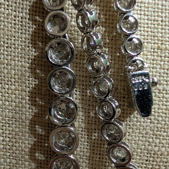 5 Carat Natural Diamond Necklace Platinum 850 Authentic Beautiful High Class - Picture 11 of 15